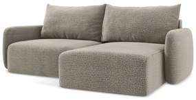 Béžová rozkladacia/s úložným priestorom rohová pohovka (pravý roh) Kalena – Makamii