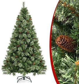 Umelý vianočný stromček so 61 šiškami | 180 cm