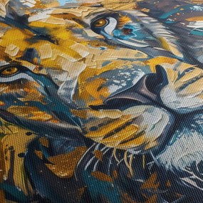 Obraz - Abstraktná olejomaľba s levom (90x60 cm)