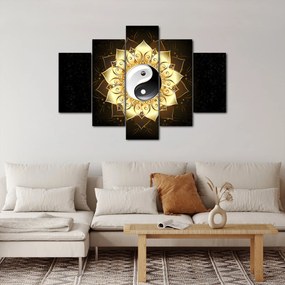 Obraz - Zlatý Yin-Yang (150x105 cm)