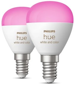 SADA 2x LED RGBW Stmievateľná žiarovka Philips Hue WACA P45 E14/5,1W/230V