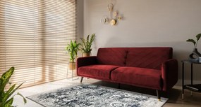 Koberec DISTIN 0822A Rozeta / vintage, granátový / modrý / biely