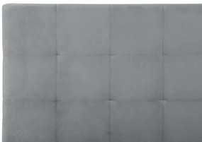 Zamatová posteľ s úložným priestorom 160 x 200 cm sivá LORIENT Beliani
