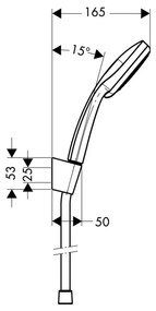 Hansgrohe Croma 100, sprchový set Vario s hadicou 1600 mm, chrómová, HAN-27594000