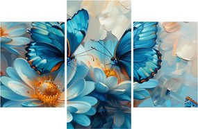 Obraz - Modrí motýle (90x60 cm)