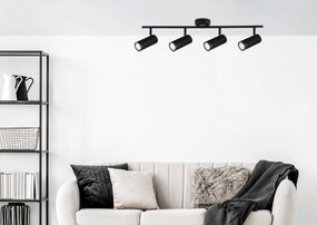 Candellux Čierne stropné svietidlo Colly pre žiarovku 4x GU10 94-01641