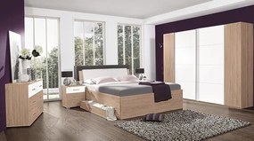 Šatníková skriňa Lotto, dub sonoma/biela