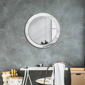 Okrúhle ozdobné zrkadlo Biely mramor fi 70 cm