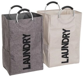 Sivo-béžové látkové koše na bielizeň v súprave 2 ks – Casa Selección