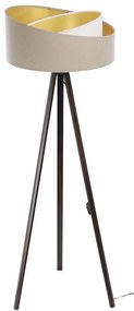 BPS Koncept Stojacia lampa GALAXY 1xE27/60W/230V béžová/wenge AS0462+BS0394