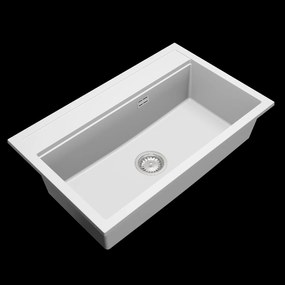Gamma Advance, 1-komorový granitový drez 805x505x210 mm, biela, GMA-ZLE000118