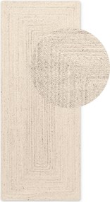 Hanse Home, Koberec behúň Juno 106323 White, 80x200, biela, chodba / predsieň