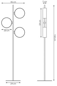 Stojacia lampa DRUMZ 3xE14/10W/230V čierna