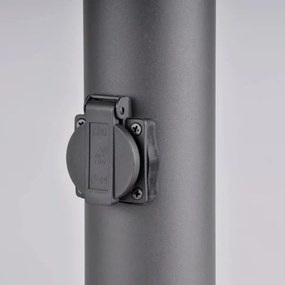 Vonkajšia lampa so zásuvkou DALLAS 1xE27/12W/230V IP44 antracit