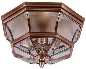 Quoizel QZ-NEWBURY-F-AC - Vonkajšie stropné svietidlo NEWBURY 3xE14/60W/230V IP44