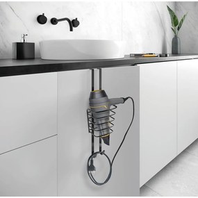 Závesný oceľový držiak na fén Origin - Metaltex