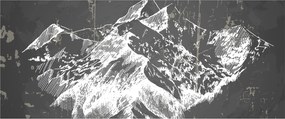 Obraz - Ilustrácie hôr (120x50 cm)