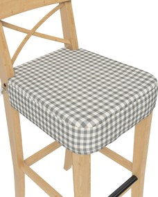 Poťah na barovú stoličku Ingolf farba produktu sivá látka vzorované