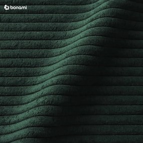 Zelená menčestrová rozkladacia/s úložným priestorom rohová pohovka Voltaire – Bobochic Paris