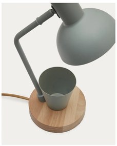 Stolová lampa v mentolovej farbe s kovovým tienidlom (výška 37 cm) Katia – Kave Home