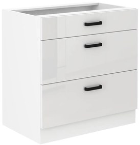 Kuchynská skrinka MIA biely lesk/biely 80d 3s bb