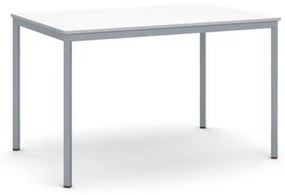Jedálenský stôl, 1200 x 800 mm doska biela, podnož tm. sivá