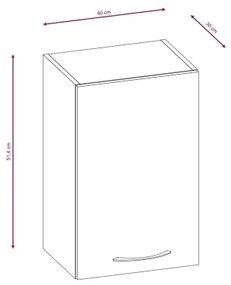 Kuchynská linka VALERIA 240 cm hnedá/dub sonoma