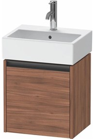 DURAVIT Ketho 2 závesná skrinka pod umývadielko, 1 dvierka, pánty vľavo, 434 x 338 x 440 mm, orech prírodný, K25070L79790000