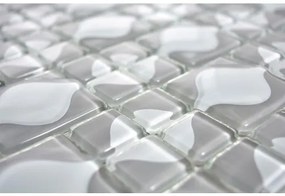 Sklenená mozaika WAVY 15 30x30 cm sivá