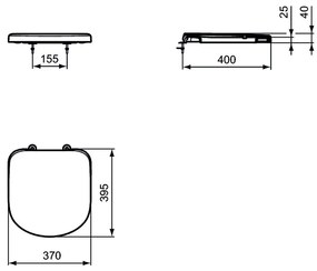 Ideal Standard Tempo - WC sedátko (skrátené), biela T679801