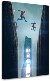 Gario Obraz na plátne Budovy Ľudia Nočné mesto - Bryantama Art Rozmery: 40 x 60 cm
