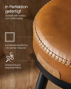 VASAGLE EKHO Collection - Sada 2 barových stoličiek s otočným operadlom LBC889 Farba: čierna