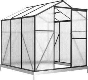 Skleník so základňou BestBerg BBGH-606B / 3,61 m² / 190 × 190 × 194 cm / čierna