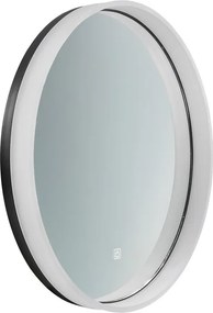 Dotykové nástěnné zrcadlo s LED osvětlením ORION 60 cm černé