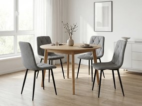 Sivá stolička LIBRA PLATINUM GREY s čiernymi nohami