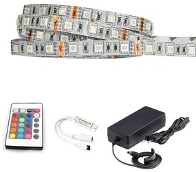 ECOLIGHT LED pásik - RGB 5050 - 5m - 60LED/m - 14,4W/m - IP65 - komplet