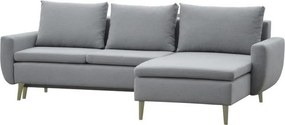 Rohová sedacia súprava Enjoy, sivá látka