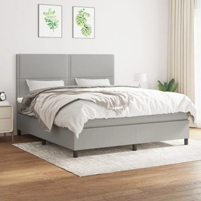 Boxspring posteľ s matracom svetlosivá 100x200 cm látka 3141705