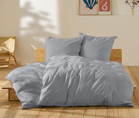 Posteľná bielizeň z perkálu, štandardná veľkosť, sivá