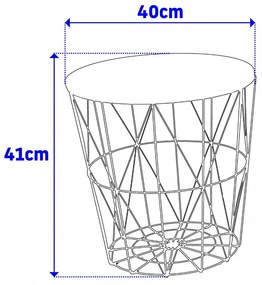 Dekorstudio Dekoračný stolík Round Hill veľkosť L