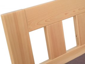 Drevená vyvýšená manželská posteľ KUBA - smrek, 200x180