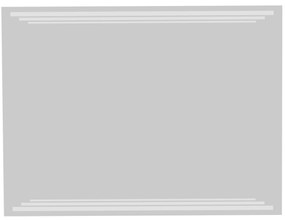 LED zrkadlo Art Deco Horizontal 80x60cm neutrálna biela