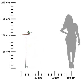 Zapichovacie napájadlo pre vtáky Keira, 114x30 cm, kov, viacfarebná