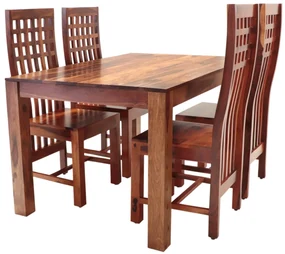 furniture-nabytek.cz - Kuchynský stôl a stoličky pre 4 osoby z masívneho palisandrového dreva