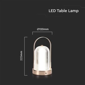LED Stmievateľná stolná lampa LED/1W/5V 3000-6000K 1800 mAh zlatá