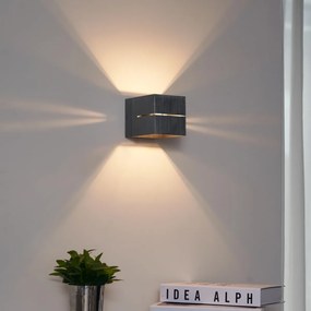 Moderné nástenné svietidlo Gunmetal so svetelným efektom - Transfer Groove