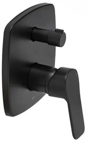 Sprchová a vaňová batéria SAT Cube Way vrátane podomietkového telesa čierna matná CU215C, 1 ks