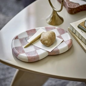 Bloomingville Mramorová tácka Petrea Rose Marble 22 cm