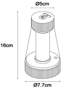 Lucide 45500/01/66 - LED Stmievateľná lampa LORALI LED/1,2W/4V IP44 ružová