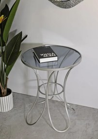 Odkladací stolík Trixy 56 cm strieborný